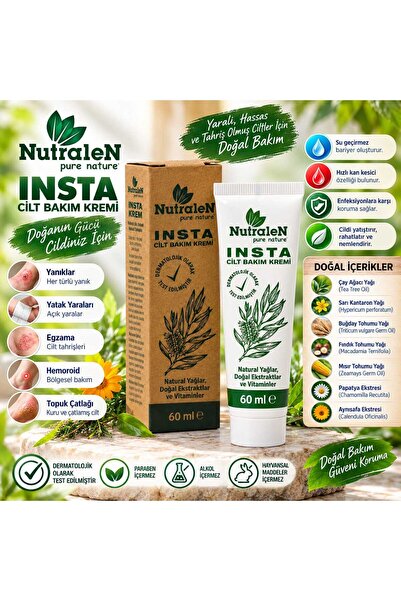 Nutralen Insta Cilt Bakım Kızarıklık Ağrı Giderici Yatıştırıcı Jel Krem 60 ml