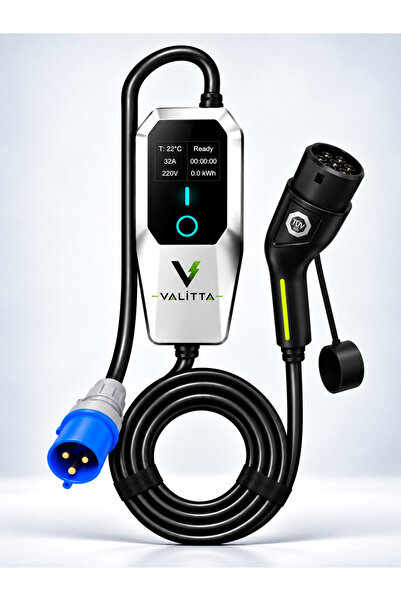 Valitta Elektrikli Araç Şarj Cihazı/İstasyonu Seyyar/Taşınabilir AC 7 kW 32 A...