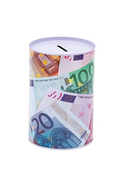 OEM Pusculita Metalica Bancnote € Ø10x15cm - Pusculite Metalice, Jucarii