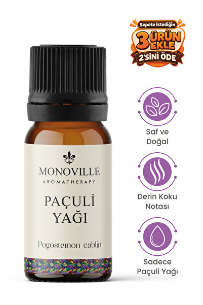 Monoville Paçuli Uçucu Yağı 10 ml Saf ve Doğal (Patchouli Essentia Oil)