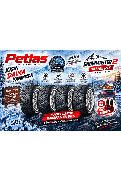 Petlas 185/65 R15 88H SNOWMASTER2 Kış Lastiği (4'LÜ TAKIM) (Üretim : 2026)
