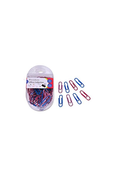 OEM Agrafe Metalice Roz Albastre Metalizate 28mm - 80buc - Birou, Produse Scoala
