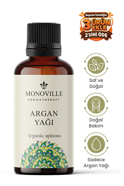Monoville Argan Yağı 30 ml Soğuk Sıkım Saf ve Doğal (Argan Oil)