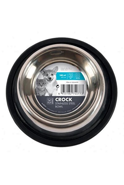 M-PETS Crock Steel Food and Water Bowl XS 180ml