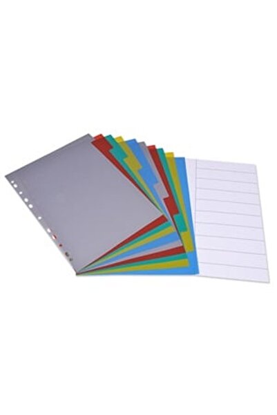 OEM Separatoare din Plastic A4 de Diferite Culori - 10buc - Accesorii Biblior...