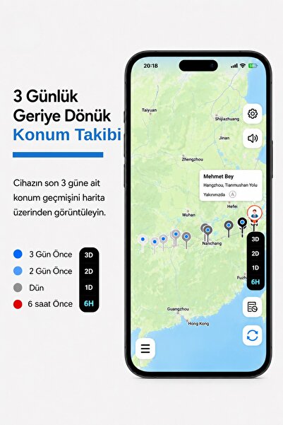 HBB-K Hbb-k Ios & Android Uyumlu Airtag Akıllı Gps Takip Cihazı
