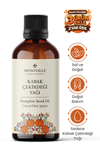 Monoville Kabak Çekirdeği Yağı 100 ml Saf ve Doğal (Pumpkin Seed Oil)