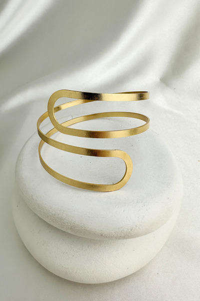 Modex Gold Color Oval Curved Original Design Adjustable Handle Accessory (Diameter: 9cm)