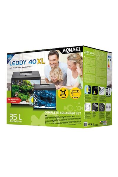 Aquael Aquarium Set Day and Night Leddy 40XL Akvaryum Siyah