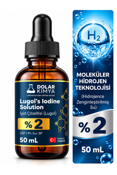 Dolar Kimya Lugol Çözeltisi %2 | 50 Ml | Cam Damlalıklı (Pharma Grade lügol,i...