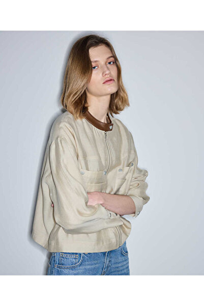 İpekyol Contrast Trim Collar Coat