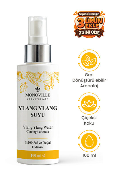 Monoville Ylang Ylang Suyu 100 ml Sprey Başlıklı ( Ylang Ylang Water)