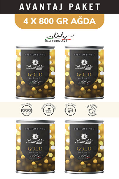 Smoothly Gold Konserve Sir Ağda Avantaj Seti 4 x Premium Gold Konserve Ağda 800g