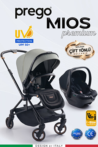Prego Mios Premium İ-Size Koldan Çift Yönlü Travel Bebek Arabası