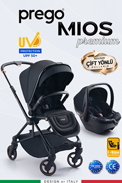 Prego Mios Premium İ-Size Koldan Çift Yönlü Travel Bebek Arabası