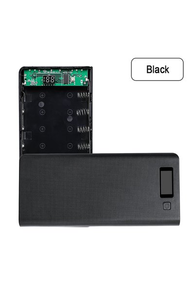 Choice Black Dual USB Battery Holder Power Bank Battery Box Mobile Phone Char...