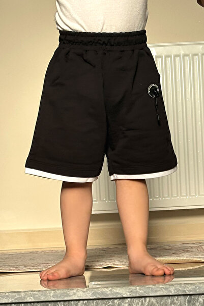 Breeze Girls & Boys Boys' Shorts with Pockets and Accessories, Age 3-7, Black