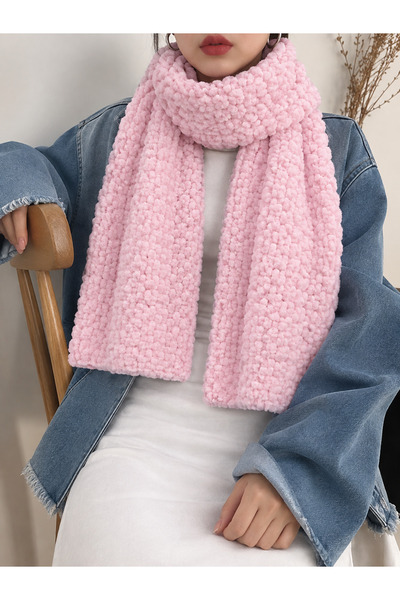 Store Yumoş Dokulu Peluş Atkı – Extra Yumuşak Kışlık Model