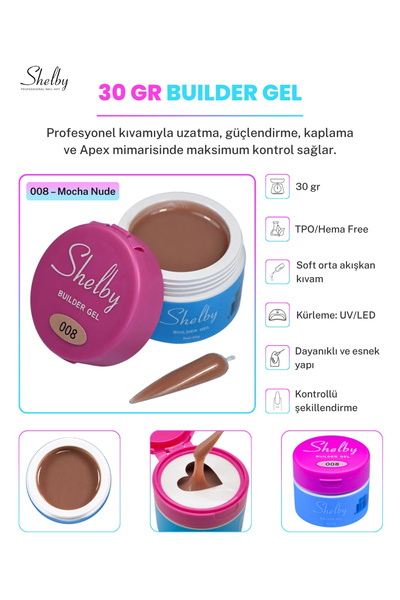 SHELBY PROFESSIONAL NAILS UV&LED 30 GR. BUILDER GEL 08