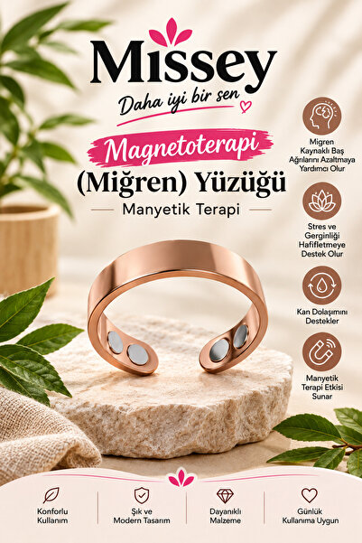Missey Magnetotherapy (Migraine) Ring - Magnetic Therapy