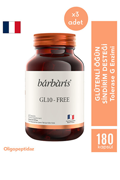 Barbaris GL-10 Free - 3'lü Paket (60 Kapsül x 3 adet) Prolil Oligopeptidaz İç...