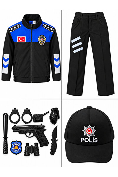 Liyavera Sivil Toplum Çocuk Polis Kostümü - Çocuk Sivil Toplum Polis Kıyafeti