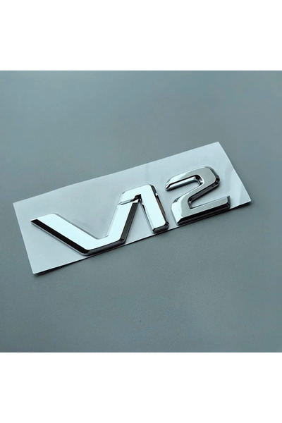 Choice1 V12 1pc fender chrome Flat ABS Letters V12 Car Emblem Trunk Fender Na...
