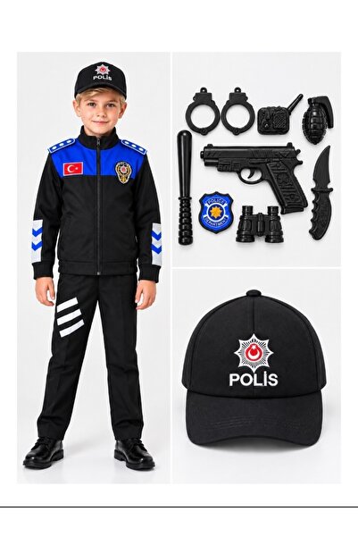 Lizsa Çocuk Sivil Toplum Polis Kostümü Çocuk Sivil Toplum Polis Kıyafeti