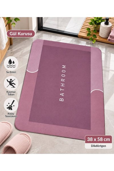 BuradaBuldun Magic Bath Mat 38X58 cm - Super Water Absorbent, Non-Slip and Qu...