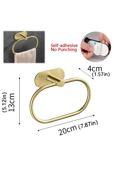 Choice Gold Towel Hanger Stainless Steel Towel Holder Self-adhesive Bathroom ...