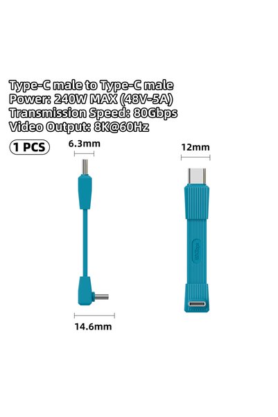 choice2 67mm USB4-DKLT-SJX-LS USB C to USB C Cable 240W PD3.1 Fast Charging S...
