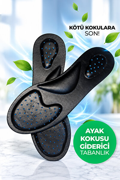 HARFİX Ayak Kokusu Giderici Tabanlık Ter Önleyici, Nefes Alabilen Ortopedik D...