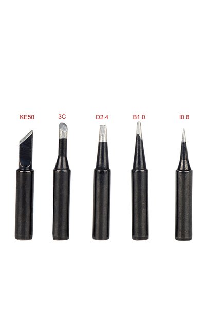 choice2 black JCD 5PCS Copper Iron Tip I/B /K/2.4D/3C Set 900M T Welding Tip ...