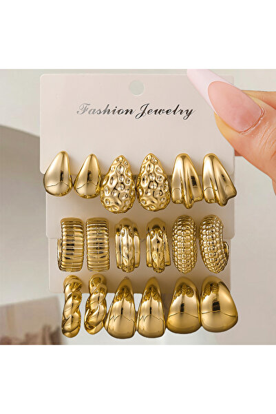 Choice Golden1 Punk Exaggerated CCB Water Drop Stud Earrings Vintage Irregula...