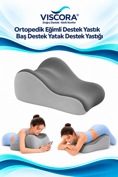 VISCORA Orthopedic Inclined Support Pillow – Head Support Bed Support Pillow