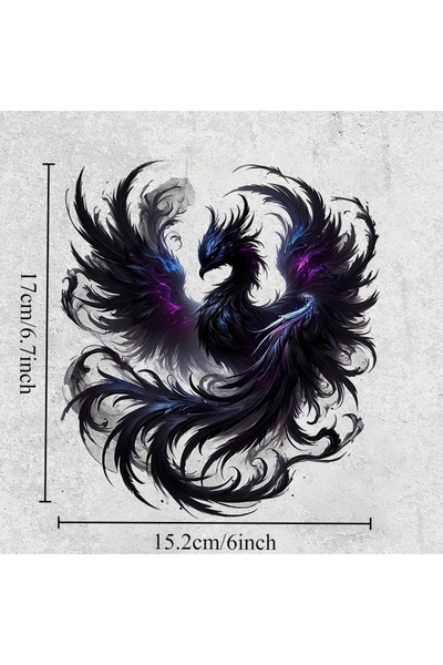 Choice 15.2x17CM HFH-G 1PC Black Phoenix Motorcycle Stickers Waterproof for M...