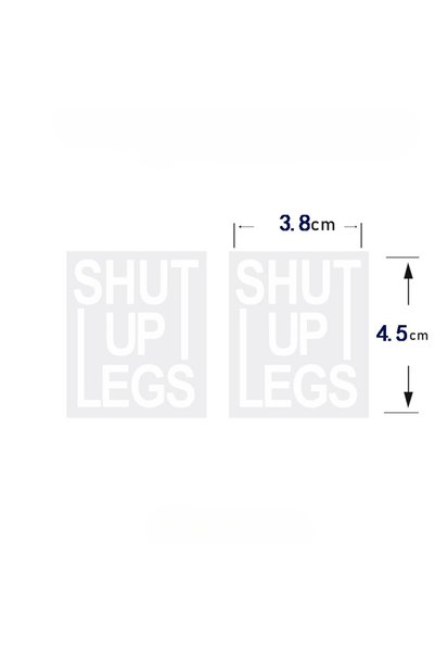 Choice White 2PCS SHUT UP LEGS Bike Stickers Bicycle Frame Top Tube Decorativ...