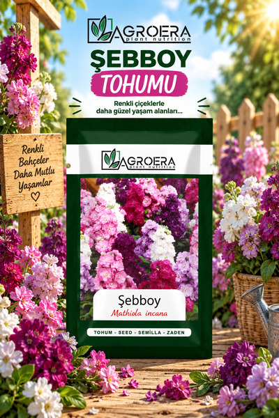 AGROERA Şebboy (mathiola Incana) Çiçek Tohumu 100 Adet