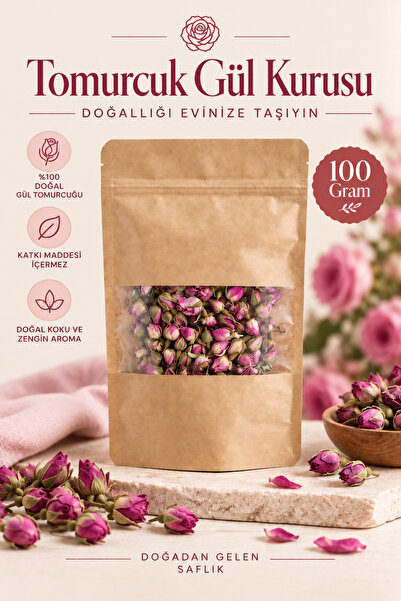Rosess Tomurcuk Gül Kurusu 100 g | Doğal Kurutulmuş Aromatik Gül Tomurcuğu