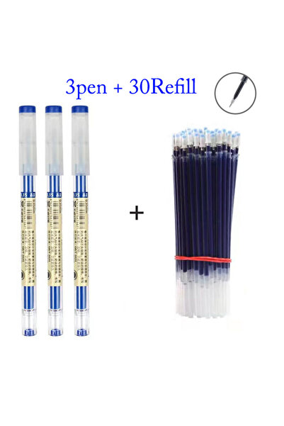 Choice 3pen 30refill blue Japan Fine Point Pen 0.35mm Black Blue Red Ink Gel ...