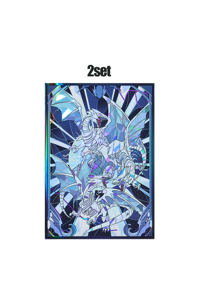 Choice 2set 63x90mm 50-100pcs Blue eyed White Dragon Anime Card Sleeves Board...