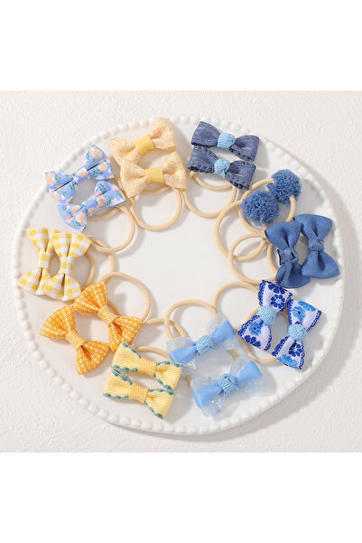 Choice4 FQ5060-20C 20Pcs Elastic Hair Bands for Girls Baby Scrunchies Bows Ki...