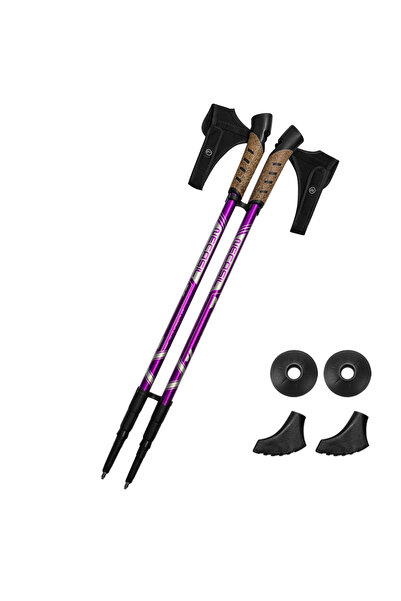 Choice 2PCS Purple 2PCS Nordic Walking Poles Trek Pole Telescopic Alpenstock ...