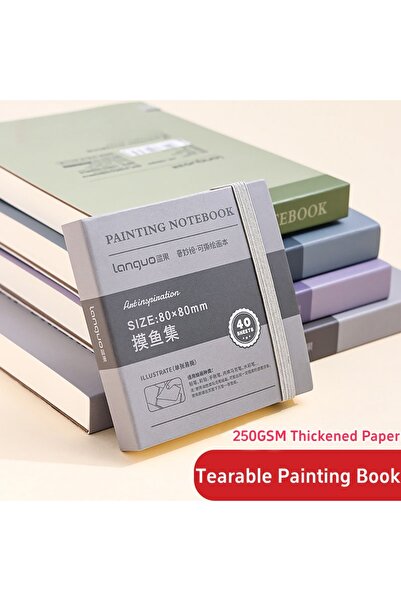 Choice 1pcs 40 Sheets Portable Drawing Sketchbook Thick White Cardboard Mini ...