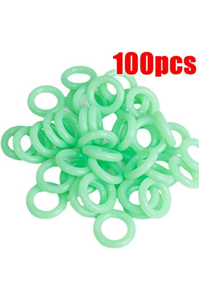 Choice 100pcs 100PCS Fluorescent Silicone Tent Nail Ring Luminous O-shaped Fi...