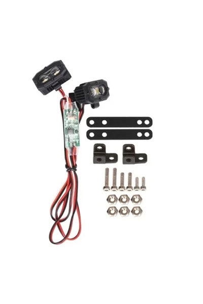 Choice E مع وحدة تحكم RC أضواء LED ساطعة مصباح أمامي كشاف لسيارة RC 1/10 زاحف...