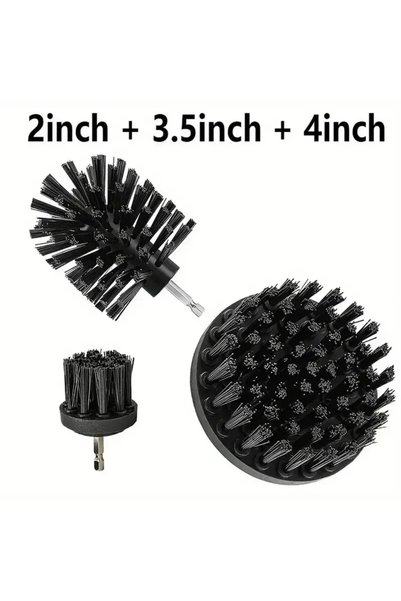Choice4 Black 3 pcs/set Drill Brush Set Power Scrubber Cleaning Brush Tool Ki...