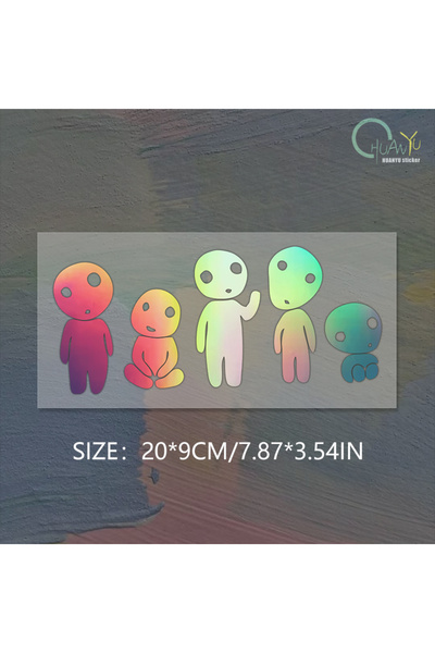 Choice 20x9cm B317A3 laser Cute alien vinyl creative decoration stickers car ...