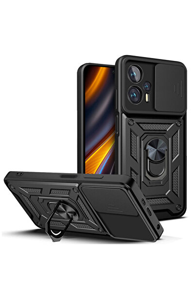 Choice Blcak For poco x5 pro Shockproof Armor Ring Case For Xiaomi Poco F3 F4...