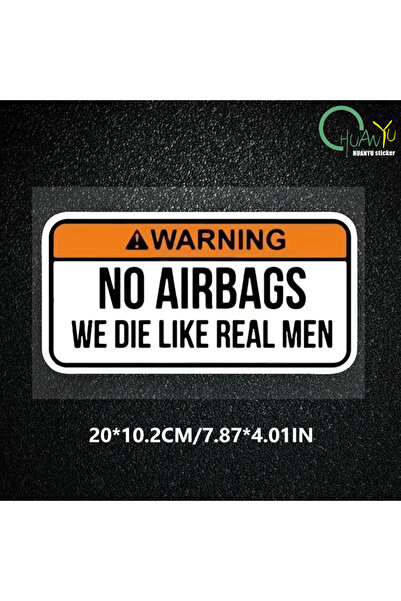 Choice 20X10.2CM G326 20X10.2CM No Airbags We Die Like Real Men Magnet Colorf...